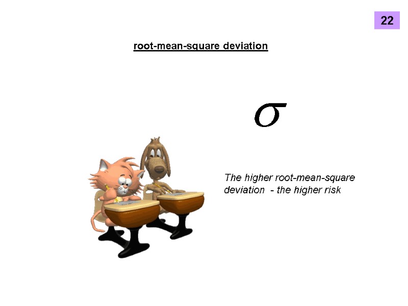 root-mean-square deviation The higher root-mean-square deviation  - the higher risk 22